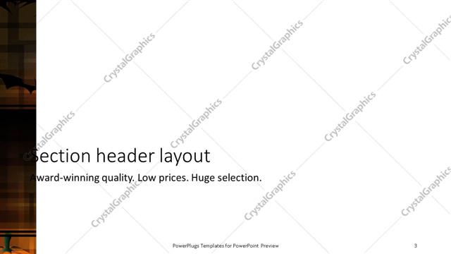 Section Header presentation slide layout