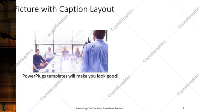 Picture with Caption presentation slide layout
