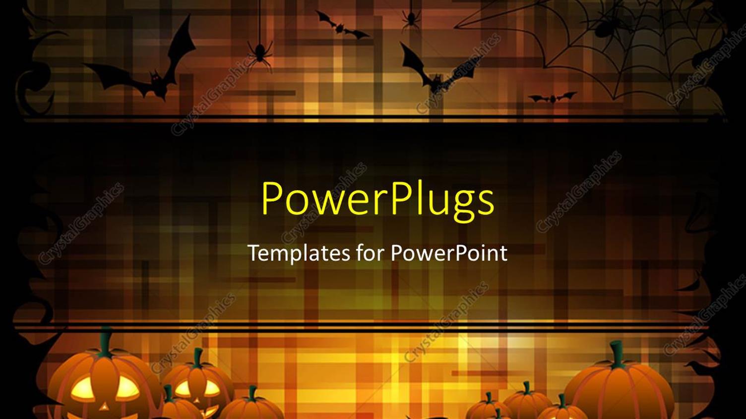 Featuring Pumpkins and Bats on the Dark-orange Color