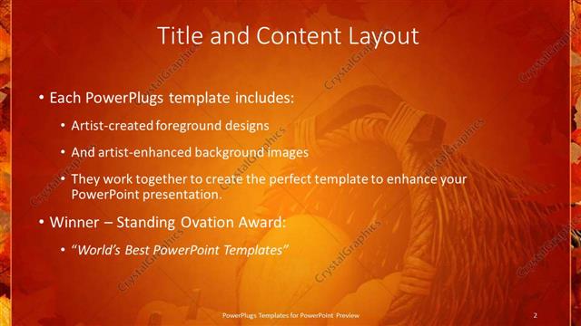 Title and Content presentation slide layout