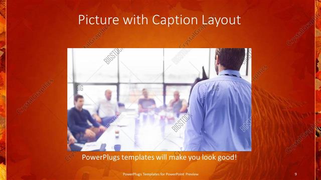 Picture with Caption presentation slide layout