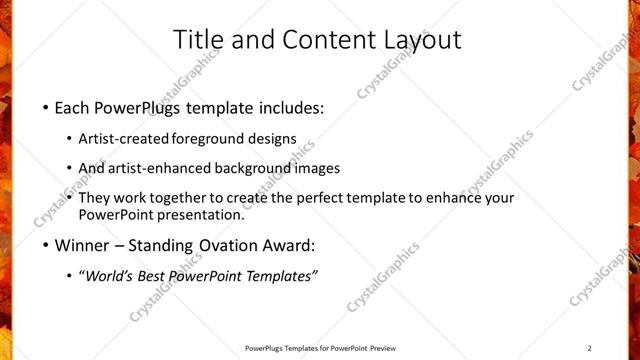 Title and Content presentation slide layout