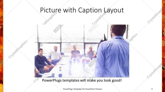 Picture with Caption presentation slide layout