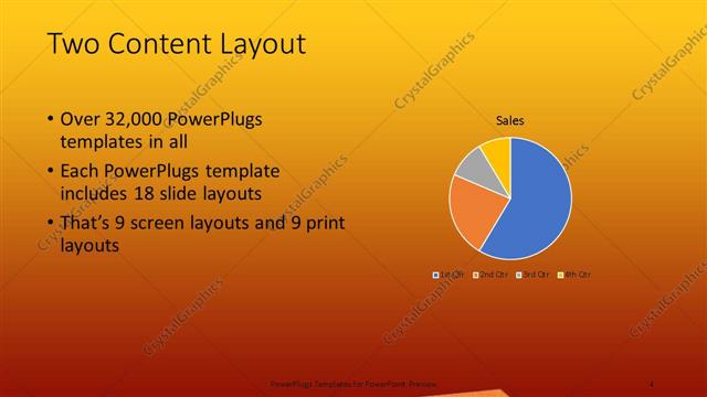 Two Content presentation slide layout