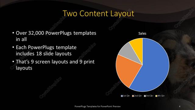 Two Content presentation slide layout