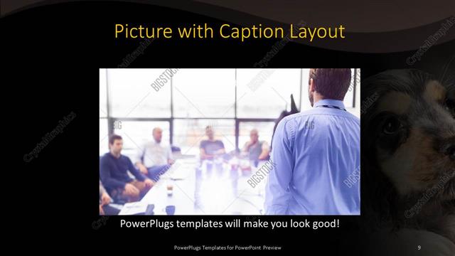 Picture with Caption presentation slide layout