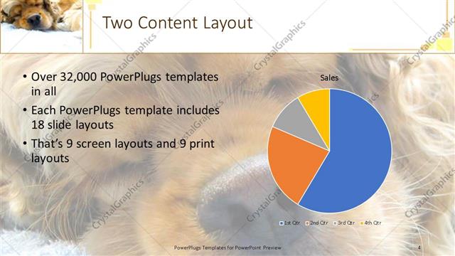 Two Content presentation slide layout
