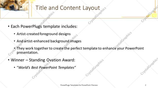 Title and Content presentation slide layout