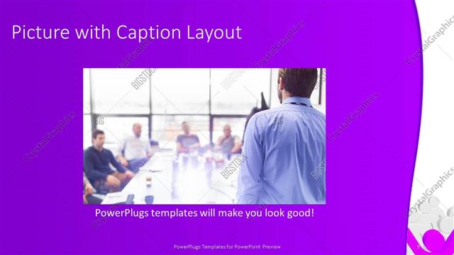 Picture with Caption presentation slide layout