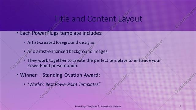 Title and Content presentation slide layout