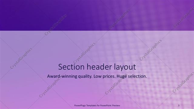 Section Header presentation slide layout