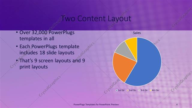 Two Content presentation slide layout