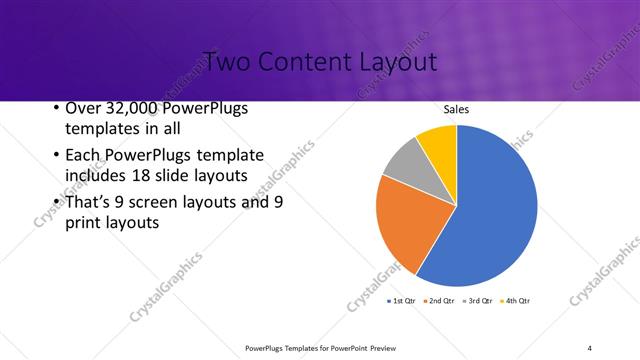 Two Content presentation slide layout