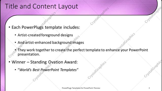 Title and Content presentation slide layout