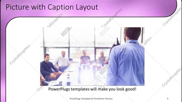 Picture with Caption presentation slide layout