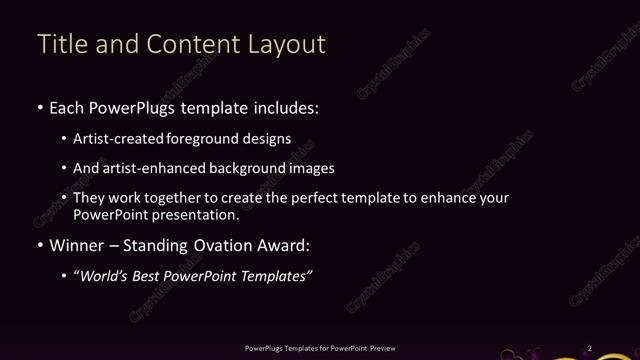Title and Content presentation slide layout