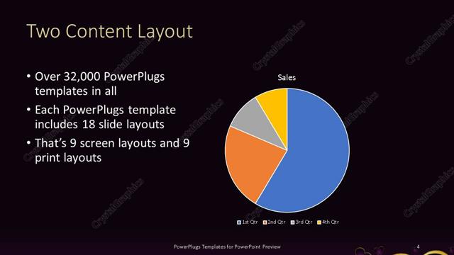 Two Content presentation slide layout