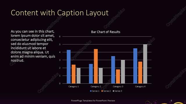 Content with Caption presentation slide layout
