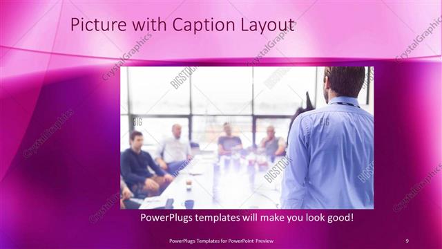 Picture with Caption presentation slide layout