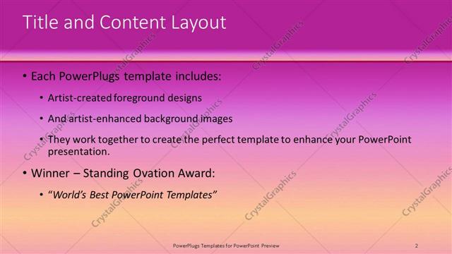 Title and Content presentation slide layout