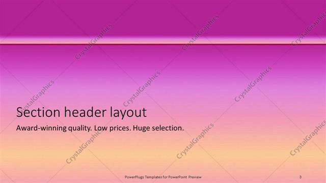 Section Header presentation slide layout