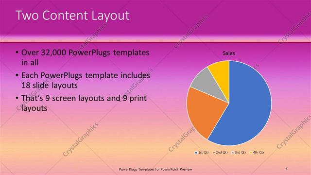 Two Content presentation slide layout