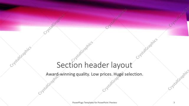 Section Header presentation slide layout