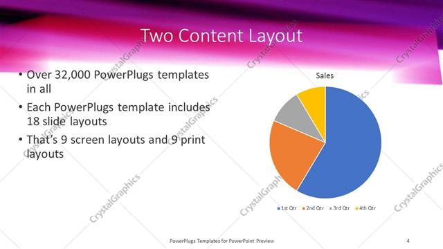 Two Content presentation slide layout