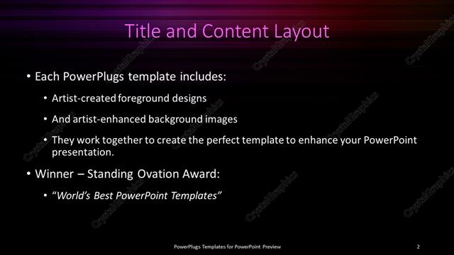 Title and Content presentation slide layout