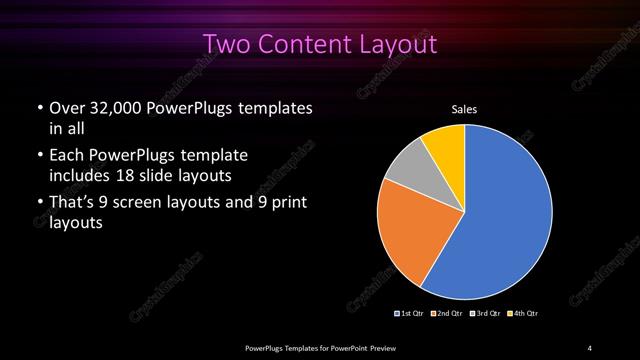 Two Content presentation slide layout