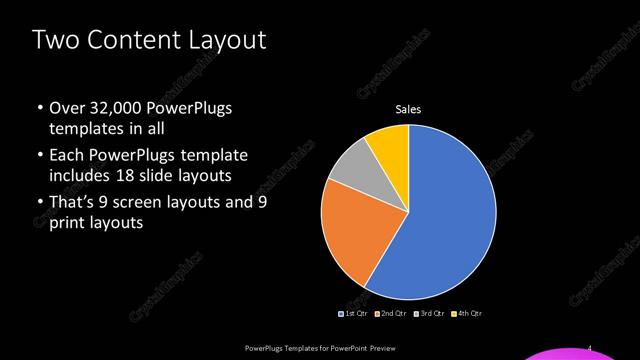 Two Content presentation slide layout