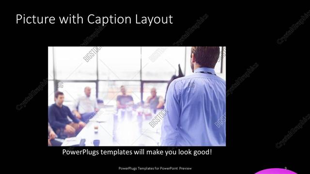 Picture with Caption presentation slide layout