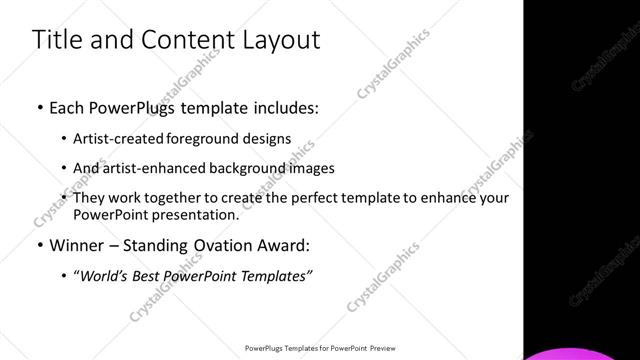 Title and Content presentation slide layout