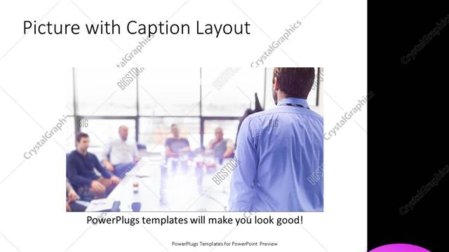 Picture with Caption presentation slide layout