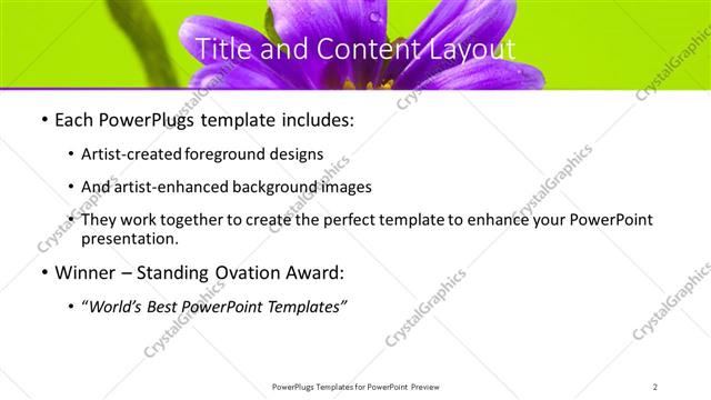 Title and Content presentation slide layout