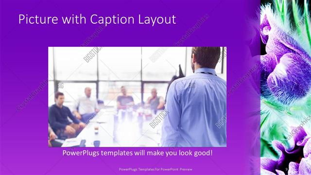 Picture with Caption presentation slide layout