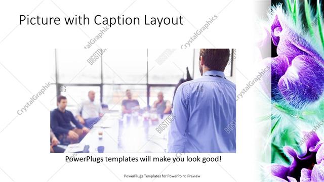 Picture with Caption presentation slide layout