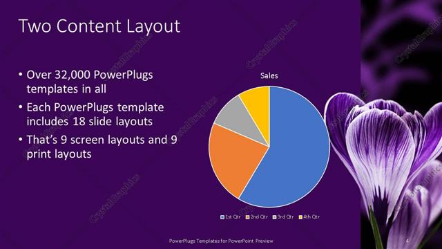 Two Content presentation slide layout