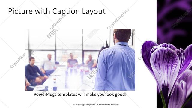 Picture with Caption presentation slide layout