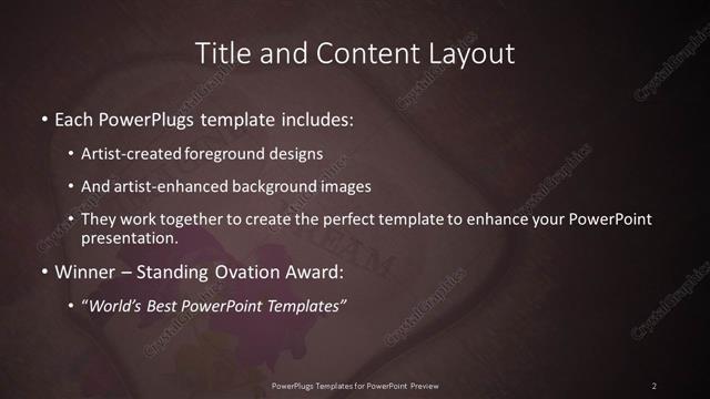 Title and Content presentation slide layout