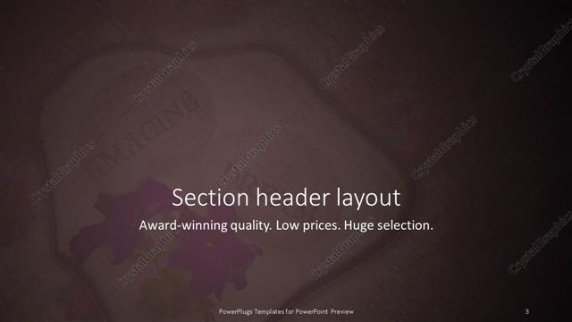 Section Header presentation slide layout