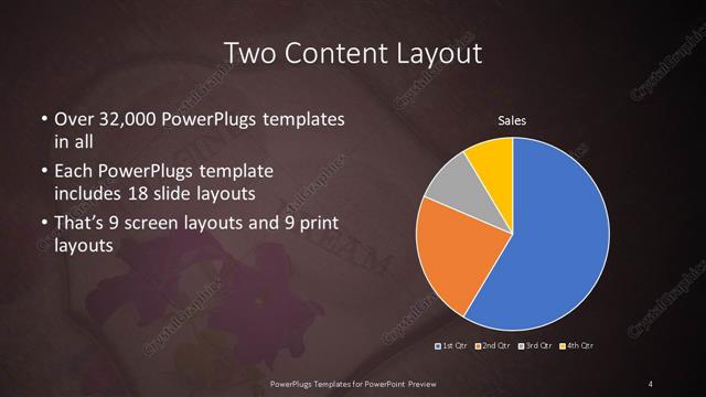 Two Content presentation slide layout