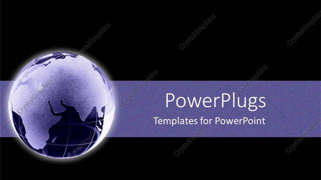  Presentation with purple earth - Purple glowing earth globe over black background?