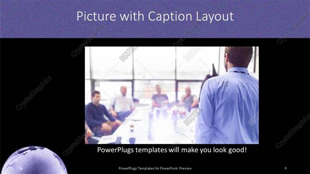 Picture with Caption presentation slide layout