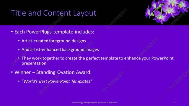 Title and Content presentation slide layout