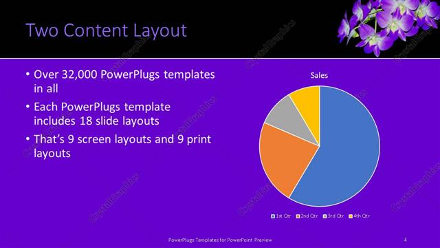 Two Content presentation slide layout
