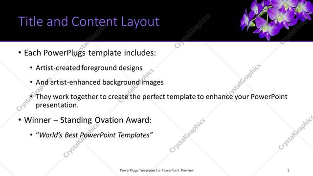 Title and Content presentation slide layout