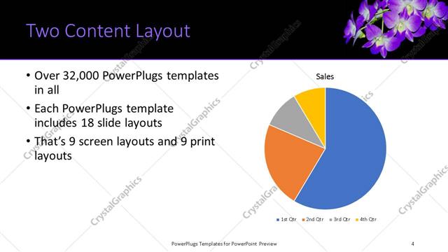 Two Content presentation slide layout