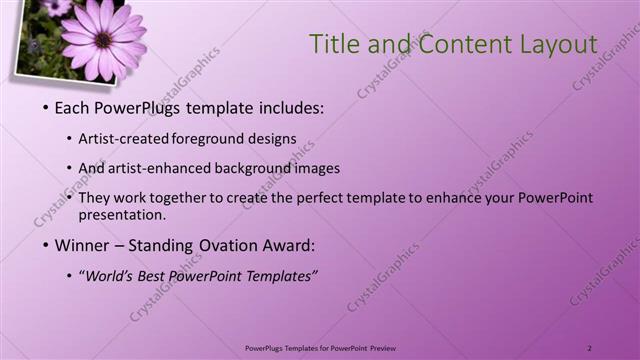 Title and Content presentation slide layout