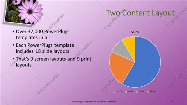 Two Content presentation slide layout
